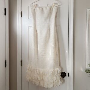 Worth Collective Whitney Tweed Strapless Maxi Dress - New With Tags